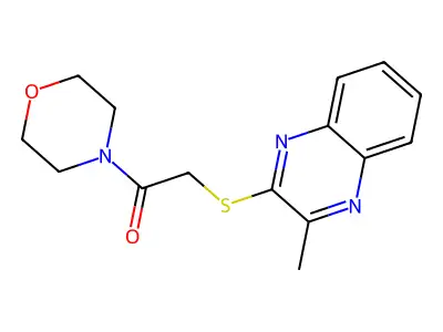 2-(3-Methylquinoxalin-2-ylthio)-1-morpholin-4-ylethan-1-one structure