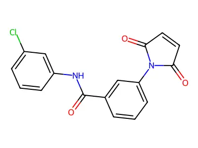 N-(3-chlorophenyl)-3-(2,5-dioxo-2,5-dihydro-1H-pyrrol-1-yl)benzamide structure