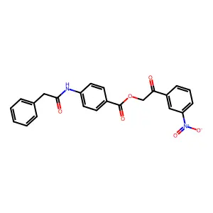 2-(3-Nitrophenyl)-2-oxoethyl 4-[(phenylacetyl)amino]benzoate structure