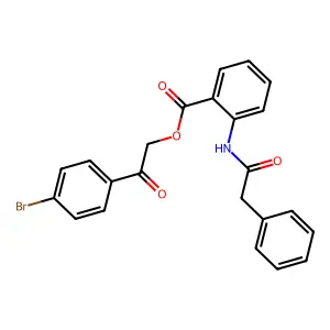 2-(4-Bromophenyl)-2-oxoethyl 2-[(phenylacetyl)amino]benzoate structure