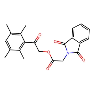 [2-Oxo-2-(2,3,5,6-tetramethylphenyl)ethyl] 2-(1,3-dioxoisoindol-2-yl)acetate structure