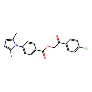 2-(4-chlorophenyl)-2-oxoethyl 4-(2,5-dimethyl-1H-pyrrol-1-yl)benzoate structure