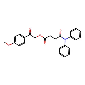 2-(4-Methoxyphenyl)-2-oxoethyl 4-(diphenylamino)-4-oxobutanoate structure