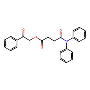 2-Oxo-2-phenylethyl 4-(diphenylamino)-4-oxobutanoate structure