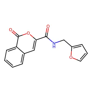 N-(2-furylmethyl)-1-oxo-1H-isochromene-3-carboxamide structure