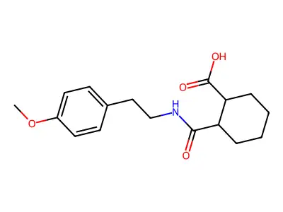 Cyclohexanecarboxylic acid, 2-[[[2-(4-methoxyphenyl)ethyl]amino]carbonyl]- structure