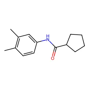 N-(3,4-dimethylphenyl)cyclopentanecarboxamide structure