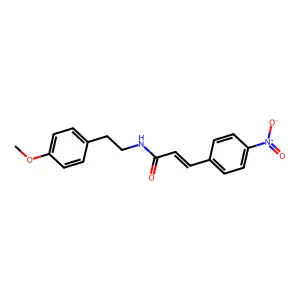 (2E)-N-[2-(4-methoxyphenyl)ethyl]-3-(4-nitrophenyl)prop-2-enamide structure