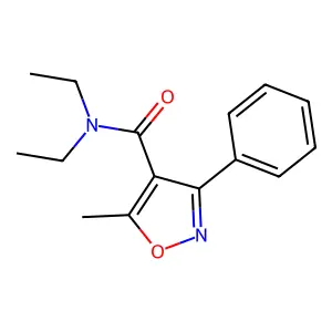 N,N-diethyl-5-methyl-3-phenyl-1,2-oxazole-4-carboxamide structure