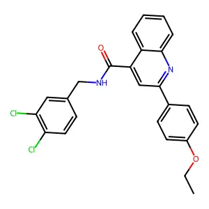 N-[(3,4-dichlorophenyl)methyl]-2-(4-ethoxyphenyl)quinoline-4-carboxamide structure