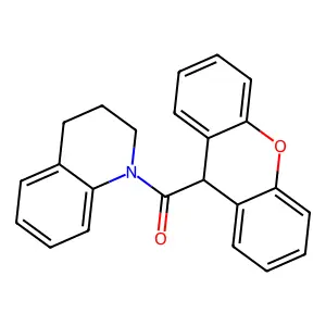 1-(9H-xanthen-9-ylcarbonyl)-1,2,3,4-tetrahydroquinoline structure