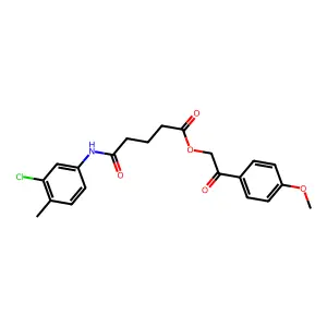 2-(4-Methoxyphenyl)-2-oxoethyl 5-(3-chloro-4-methylanilino)-5-oxopentanoate structure