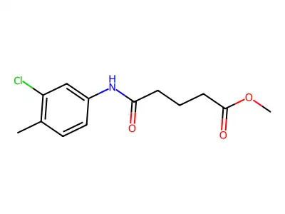 Methyl 5-[(3-chloro-4-methylphenyl)amino]-5-oxopentanoate structure