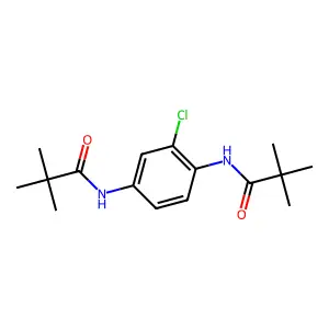 N-[3-chloro-4-(2,2-dimethylpropanoylamino)phenyl]-2,2-dimethylpropanamide structure