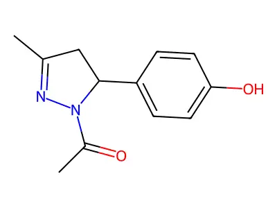 1-[3-(4-Hydroxyphenyl)-5-methyl-3,4-dihydropyrazol-2-yl]ethanone structure