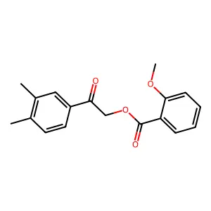 2-(3,4-Dimethylphenyl)-2-oxoethyl 2-methoxybenzoate structure