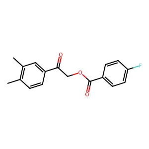 2-(3,4-Dimethylphenyl)-2-oxoethyl 4-fluorobenzoate structure
