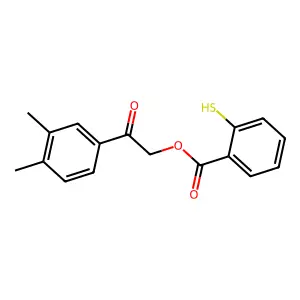 2-(3,4-Dimethylphenyl)-2-oxoethyl 2-sulfanylbenzoate structure