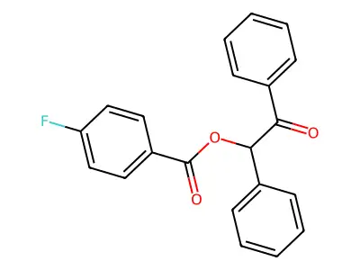 2-Oxo-1,2-diphenylethyl 4-fluorobenzoate structure