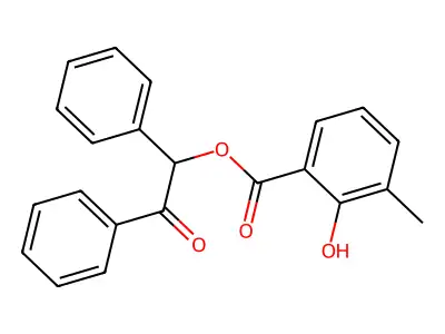 2-Oxo-1,2-diphenylethyl 2-hydroxy-3-methylbenzoate structure