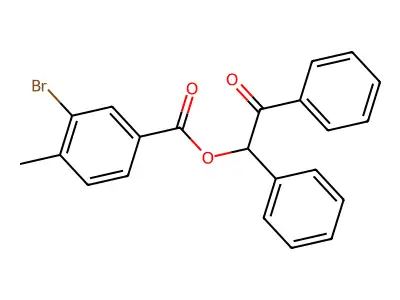 2-Oxo-1,2-diphenylethyl 3-bromo-4-methylbenzoate structure