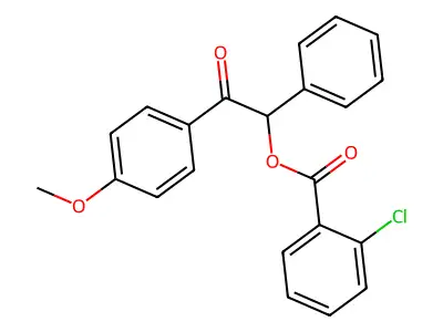 2-(4-Methoxyphenyl)-2-oxo-1-phenylethyl 2-chlorobenzoate structure