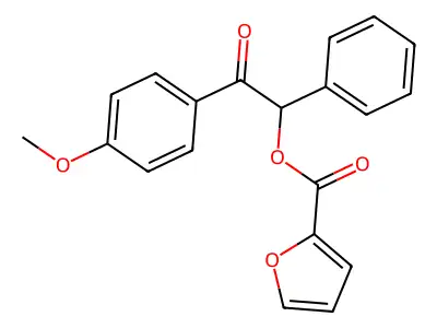 2-(4-Methoxyphenyl)-2-oxo-1-phenylethyl furan-2-carboxylate structure