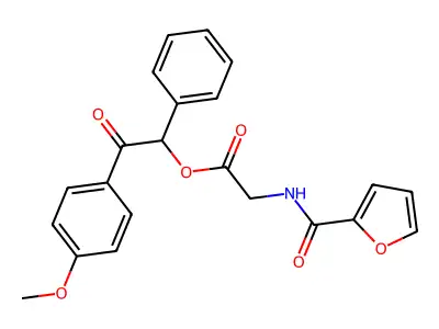 [2-(4-Methoxyphenyl)-2-oxo-1-phenylethyl] 2-(furan-2-carbonylamino)acetate structure