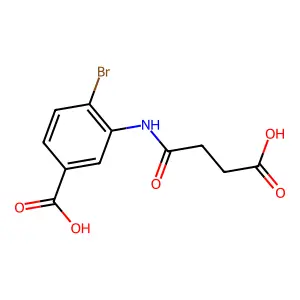 4-Bromo-3-[(3-carboxypropanoyl)amino]benzoic acid structure
