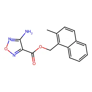 (2-Methylnaphthalen-1-yl)methyl 4-amino-1,2,5-oxadiazole-3-carboxylate structure