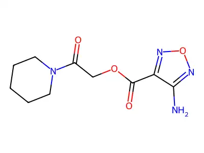 2-Oxo-2-(piperidin-1-yl)ethyl 4-amino-1,2,5-oxadiazole-3-carboxylate structure