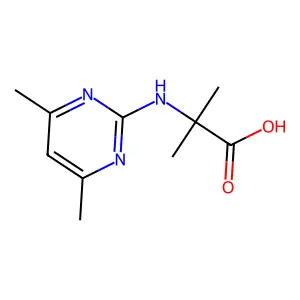 2-((4,6-Dimethylpyrimidin-2-yl)amino)-2-methylpropanoic acid structure