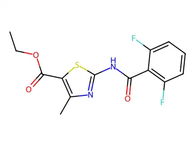 Ethyl 2-(2,6-difluorobenzamido)-4-methylthiazole-5-carboxylate structure