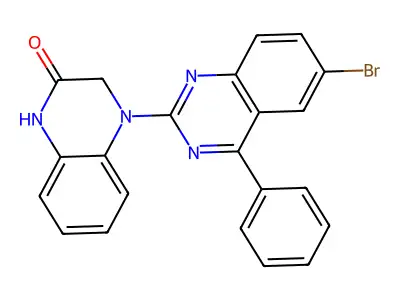 4-(6-bromo-4-phenylquinazolin-2-yl)-3,4-dihydroquinoxalin-2(1H)-one structure