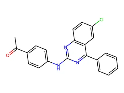 1-(4-((6-Chloro-4-phenylquinazolin-2-yl)amino)phenyl)ethanone structure