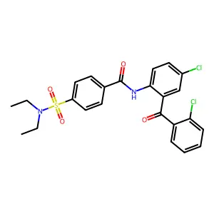 N-[4-chloro-2-(2-chlorobenzoyl)phenyl]-4-(diethylsulfamoyl)benzamide structure