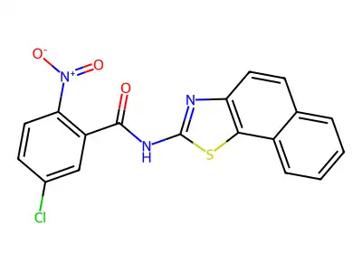 N-benzo[g][1,3]benzothiazol-2-yl-5-chloro-2-nitrobenzamide structure