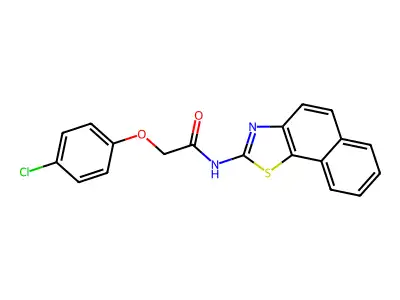 2-(4-chlorophenoxy)-N-(naphtho[2,1-d]thiazol-2-yl)acetamide structure