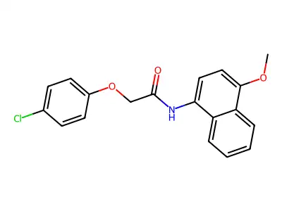 2-(4-chlorophenoxy)-N-(4-methoxynaphthalen-1-yl)acetamide structure