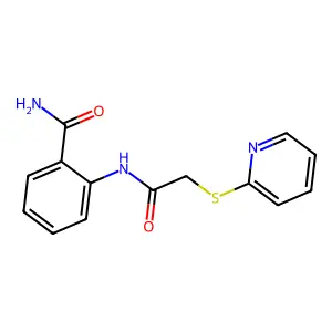 2-[(2-Pyridin-2-ylsulfanylacetyl)amino]benzamide structure