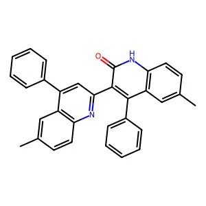6-methyl-3-(6-methyl-4-phenylquinolin-2-yl)-4-phenyl-1H-quinolin-2-one structure