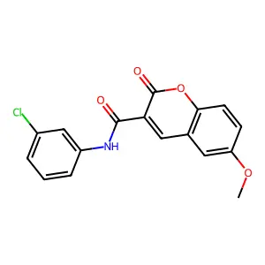 N-(3-chlorophenyl)-6-methoxy-2-oxo-2H-chromene-3-carboxamide structure