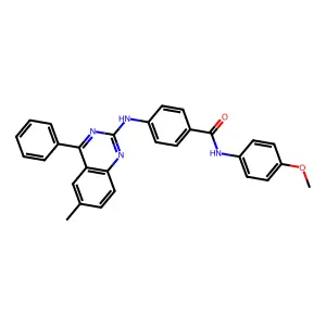 N-(4-methoxyphenyl)-4-[(6-methyl-4-phenylquinazolin-2-yl)amino]benzamide structure