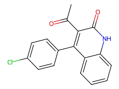 3-acetyl-4-(4-chlorophenyl)quinolin-2(1H)-one structure