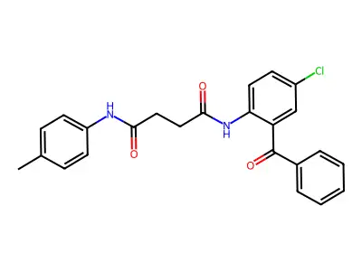 N1-(2-benzoyl-4-chlorophenyl)-N4-(p-tolyl)succinamide structure