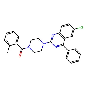 6-Chloro-2-[4-(2-methylbenzoyl)piperazin-1-YL]-4-phenylquinazoline structure