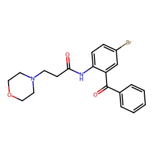 N-(2-benzoyl-4-bromophenyl)-3-morpholin-4-ylpropanamide structure