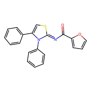 (Z)-N-(3,4-diphenylthiazol-2(3H)-ylidene)furan-2-carboxamide structure