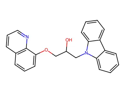 1-(9H-carbazol-9-yl)-3-(quinolin-8-yloxy)propan-2-ol structure