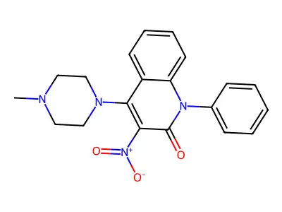 4-(4-methylpiperazin-1-yl)-3-nitro-1-phenylquinolin-2(1H)-one structure